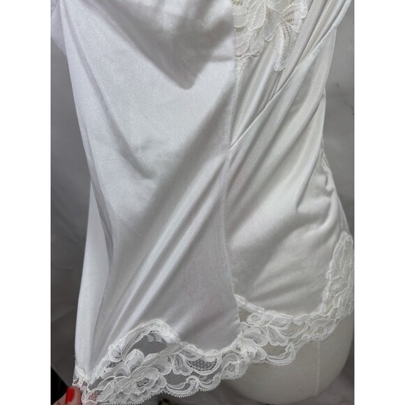 Vintage 60s Babydoll Cami Top M Lace Womens Coquette Y2K Romantic Gothic White - Picture 11 of 13
